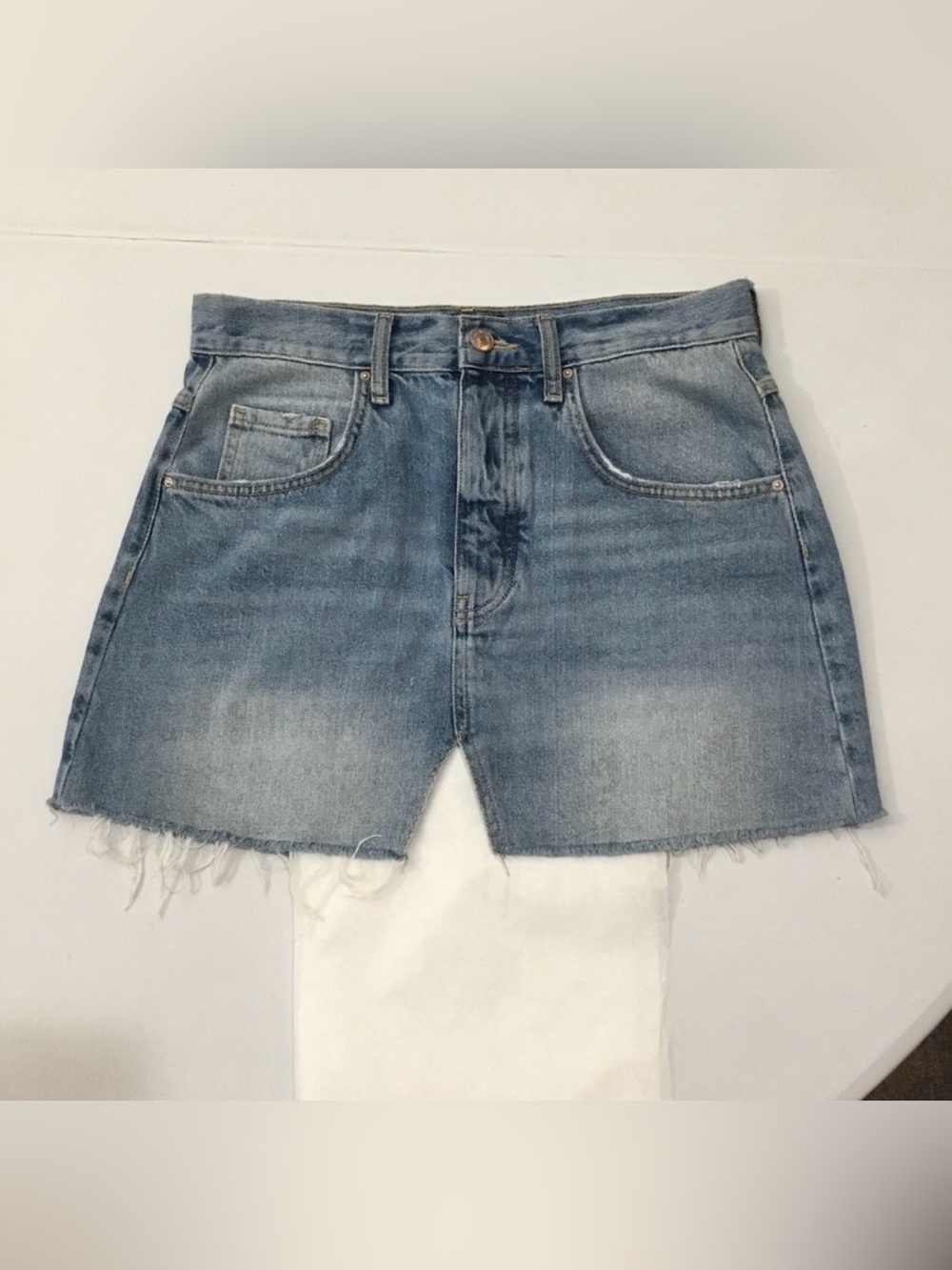 Forever 21 Button Fly Jean Mini Skirt